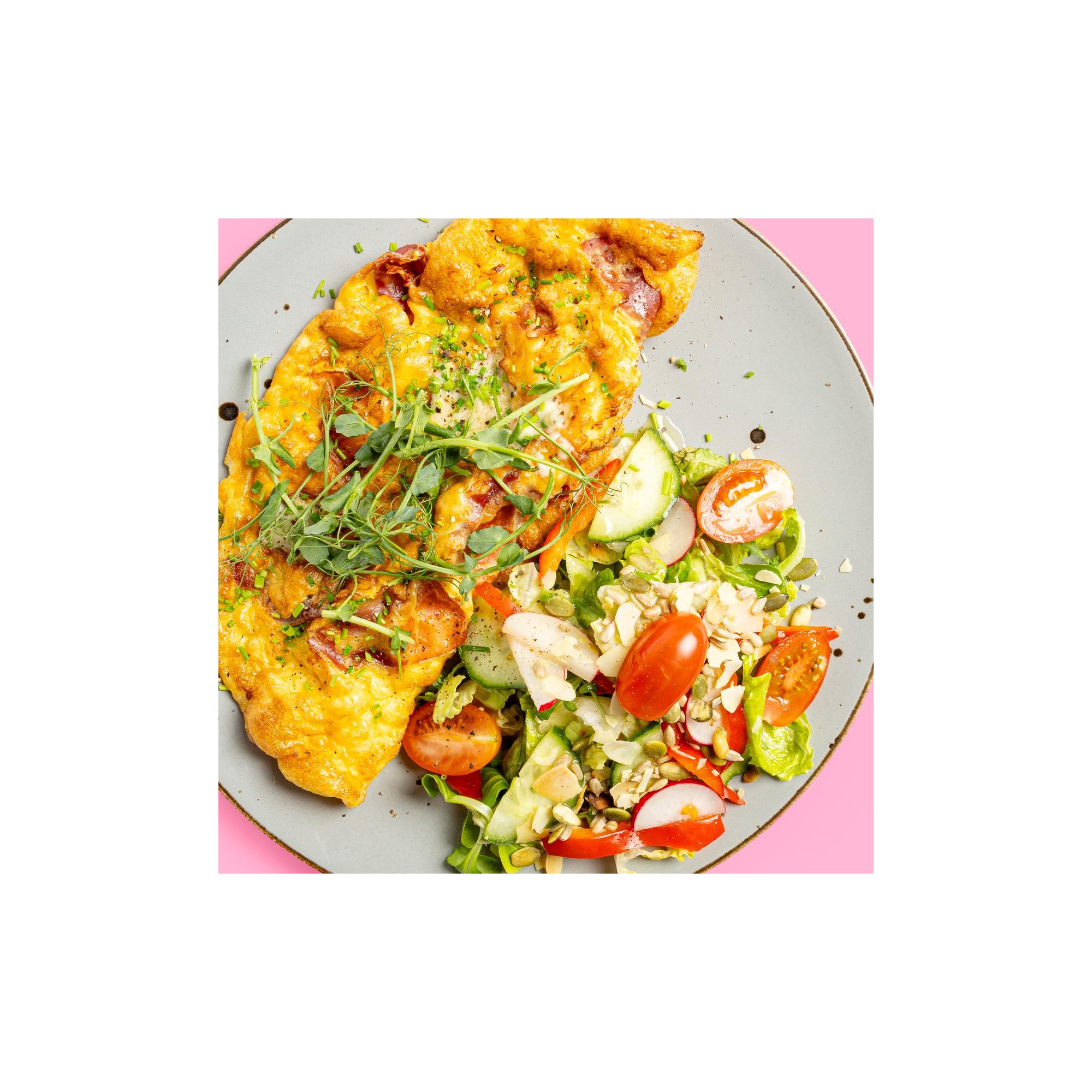 Omlet z gorgonzolą i coppą